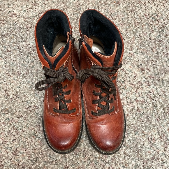 Dromedaris leather fleece lined boots withh zip side - Picture 3 of 10